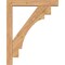 Ekena Millwork Merced Block Smooth Bracket w/ Offset Brace, Western Red Cedar, 5 1/2"W x 32"D x 40"H BKT0604X32X40MRC05SWR - alternate 2